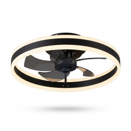 Zénith Air Cocon - Plafonnier Ventilateur Encastré 105 cm | Gris, Noir