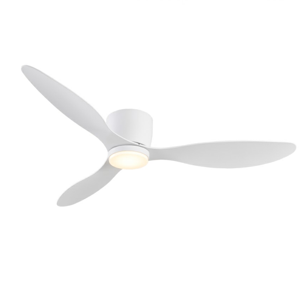Zénith Air - Ventilateur de Plafond DC Silencieux LED 132 cm | Blanc, Noir, Bois