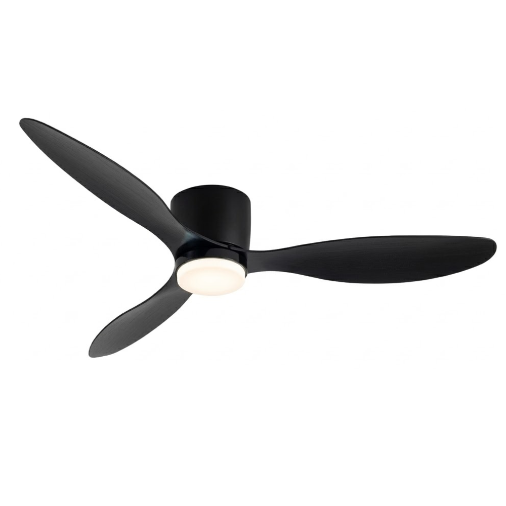 Zénith Air - Ventilateur de Plafond DC Silencieux LED 132 cm | Blanc, Noir, Bois