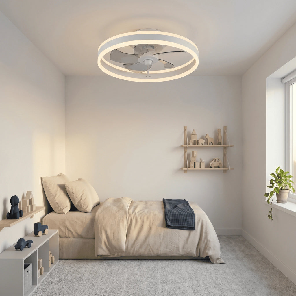 Ventilateur Plafond Compact LED