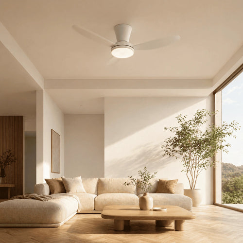 Ventilateur de Plafond Fer Forgé — LED Tricolore